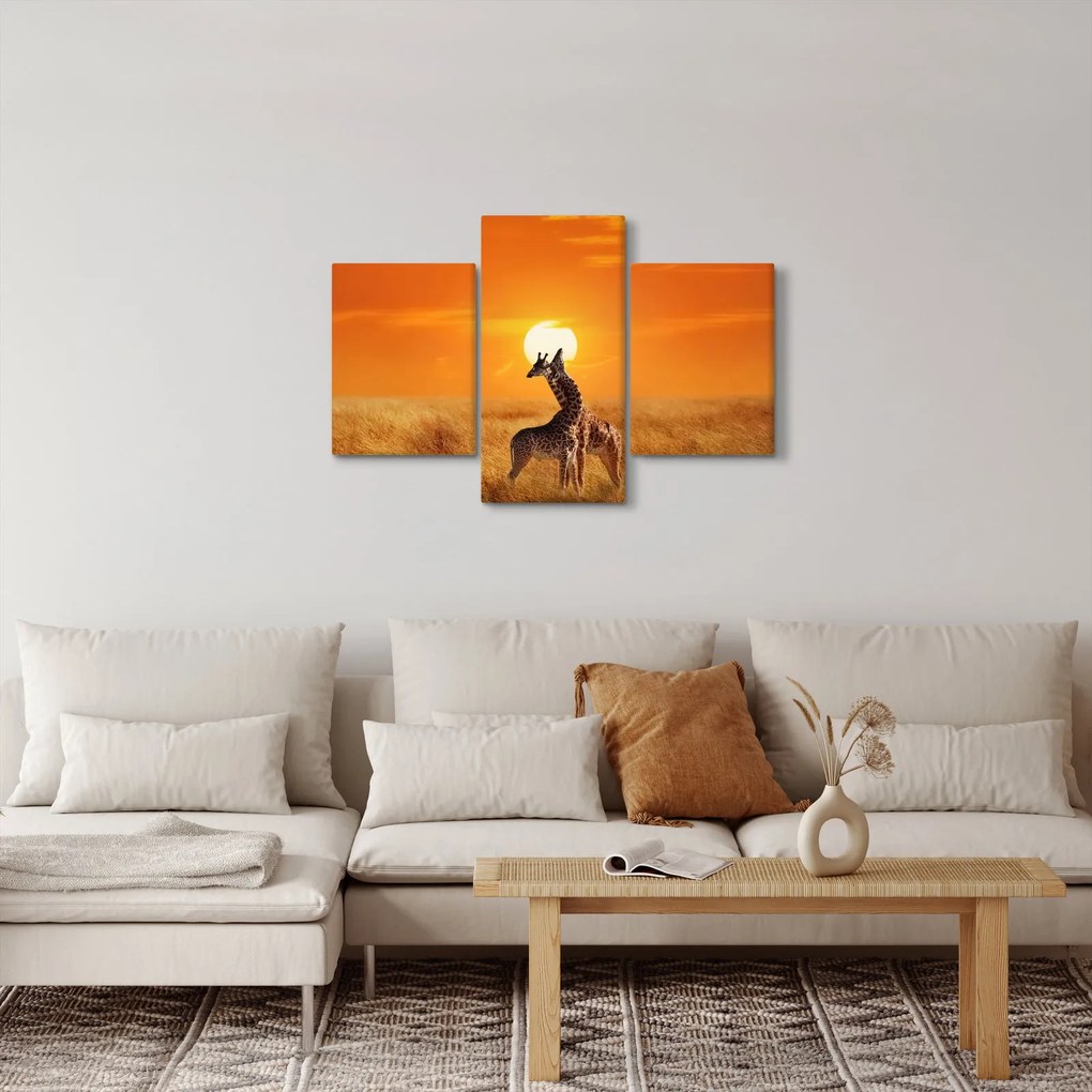 Obraz - Žirafy v národnom parku Serengeti (90x60 cm)