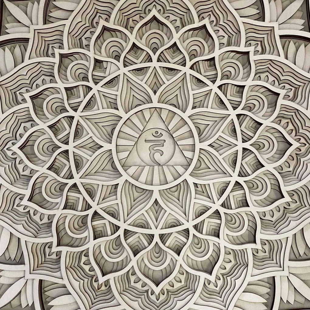 Veľký 3D drevený obraz na stenu I Mandala komunikácie: Rozmer 30 x 30 cm 4244-71785 PR0460