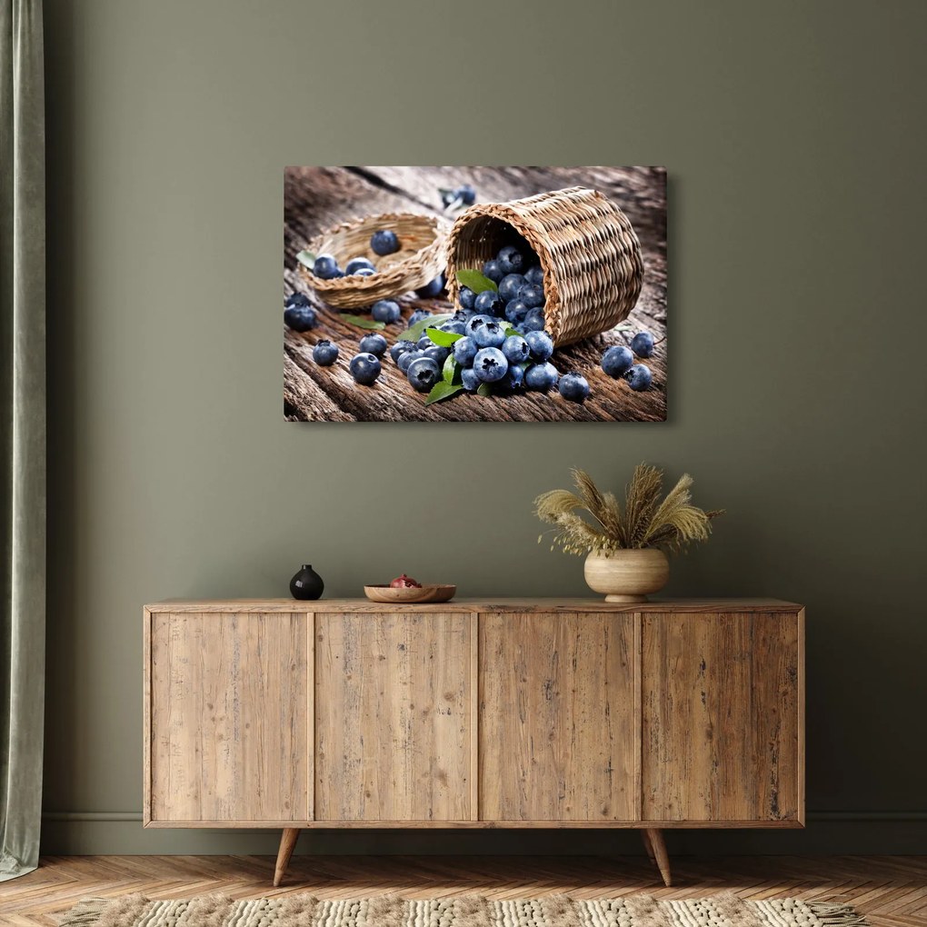 Obraz - Šťavnaté čučoriedky (90x60 cm)