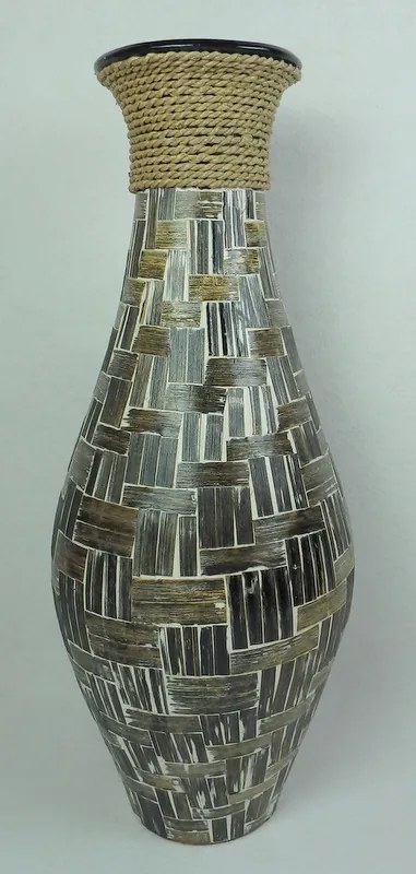 Váza NATURE 5, hnedá, ručná práca, 60 cm