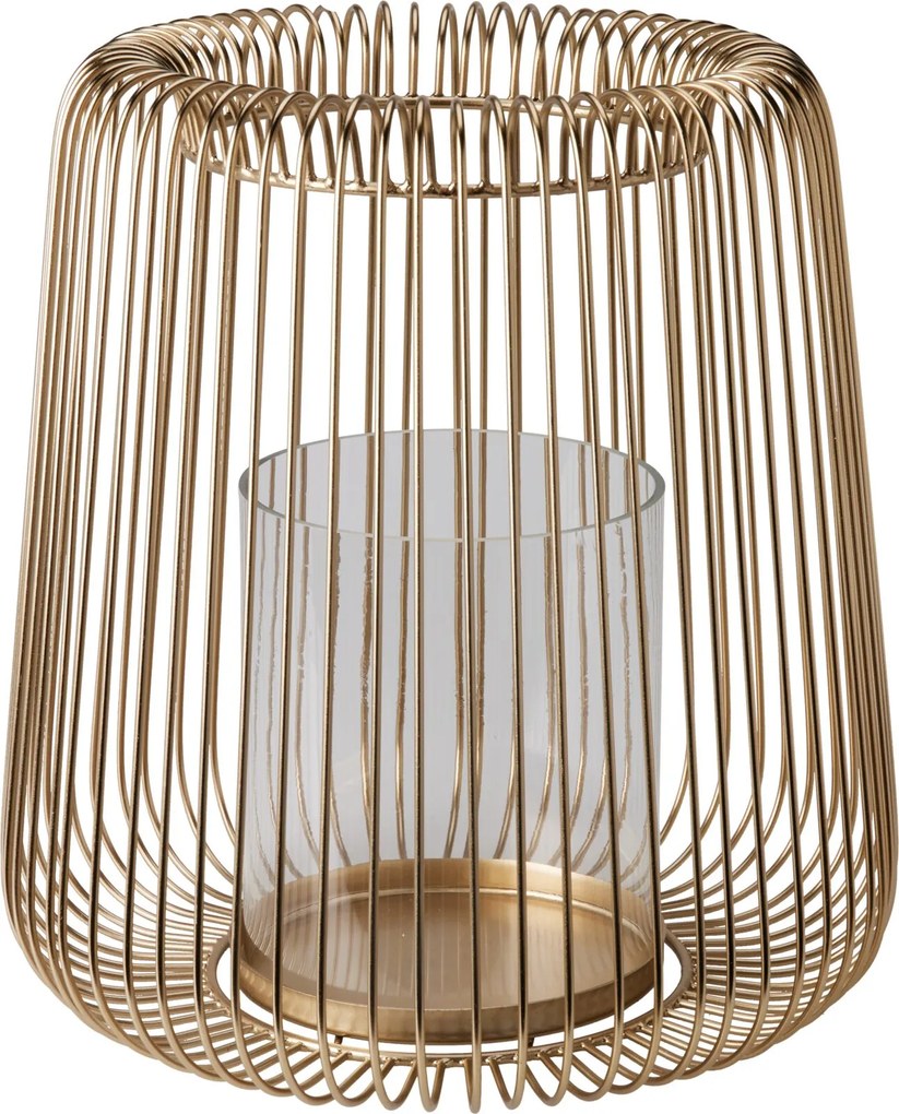 Lucerna CAGE 28 cm zlatá