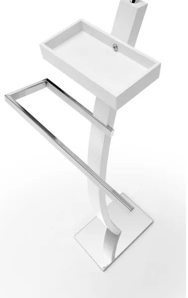 Nemý sluha 117x32 cm biela