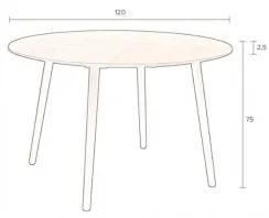 DUTCHBONE CLOVER ROUND jedálenský stôl