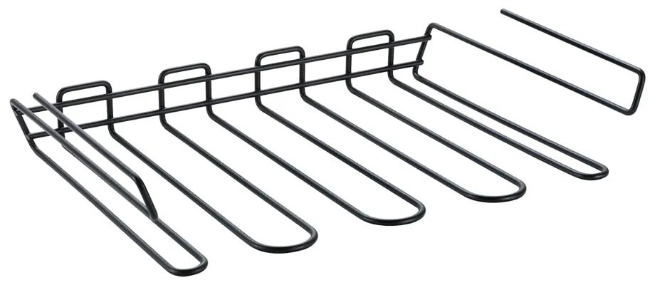 Závesný kovový držiak na poháre v čiernej farbe DECO 38x26x7 cm