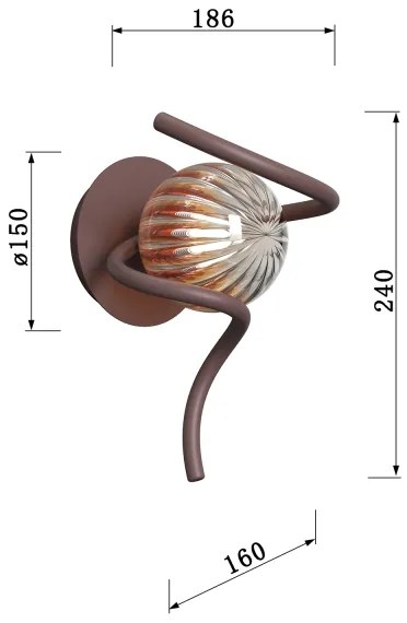 ONLI - Nástenné svietidlo FRIDA 1xG9/10W/230V medená