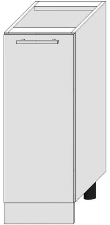 Skrinka do kuchyne Bono D30 Cargo + Kôš Biela Alaska/biela