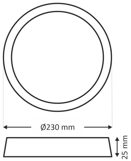LED Stropné svietidlo LED/18W/230V 3000/4000/6500K pr. 23 cm béžová