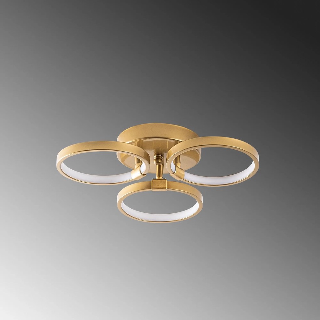 Stropné LED svietidlo Halka zlaté