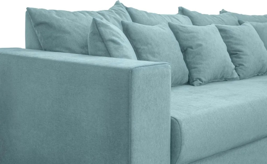 Pohovka rozkladacia na lôžko Genf, modrá aqua látka