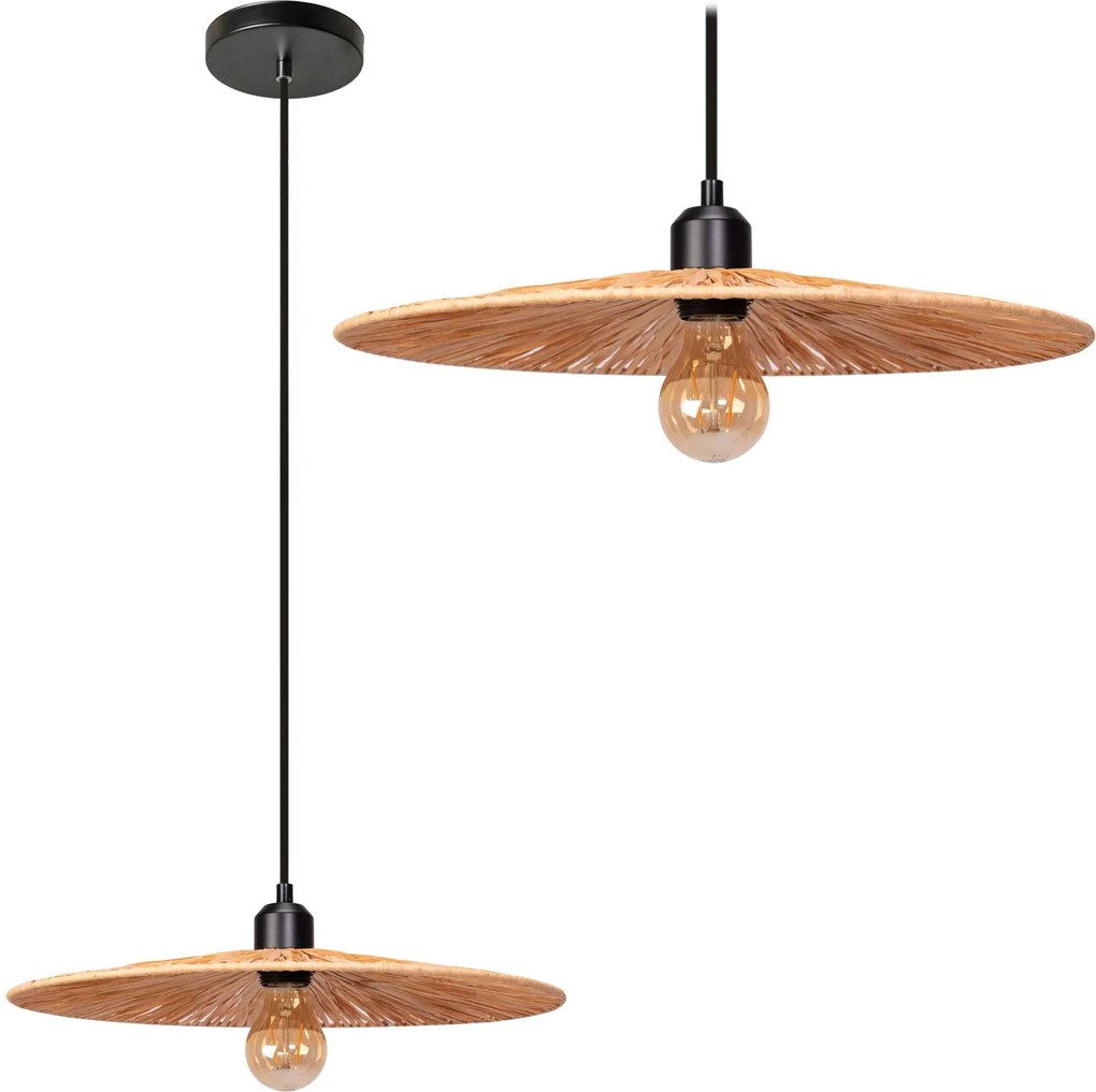 Toolight Toolight, stropné svietidlo 1xE27 APP1311-1CP, hnedá, OSW-00946