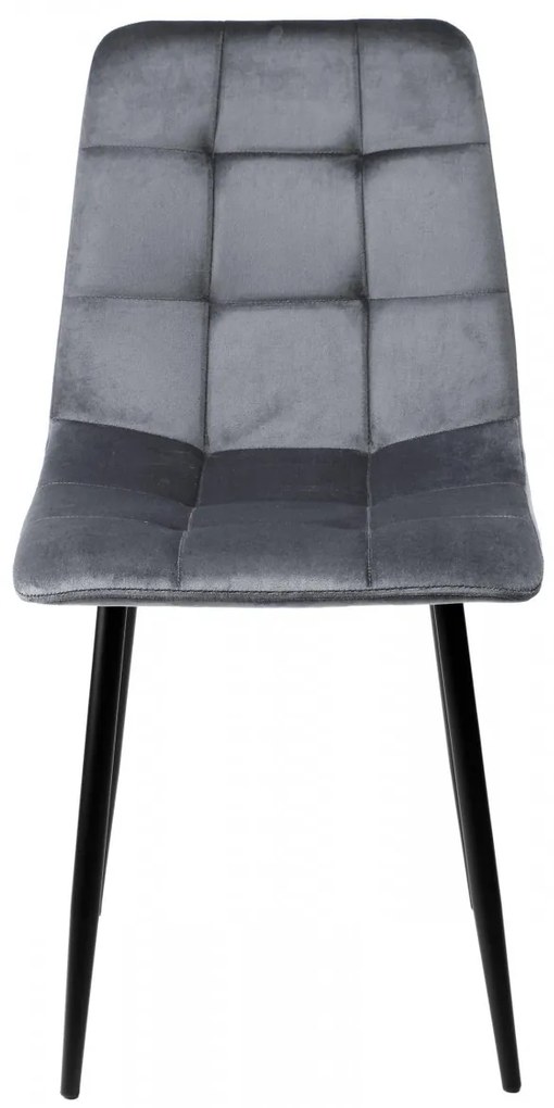 Čalúnená stolička DENVER zamat sivá
