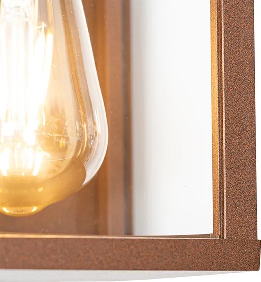 Priemyselná nástenná lampa hrdzavohnedá 38 cm 2-žiarovková IP44 - Charlois