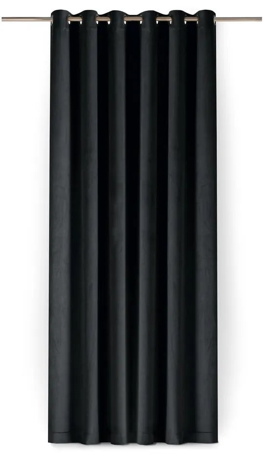 Čierny zamatový dimout záves 265x225 cm Velto – Filumi