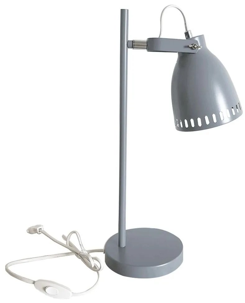 Stolná lampa, sivá/kov, AIDEN TYP 1