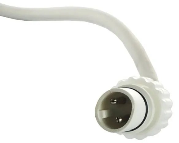 DECOLED Párty osvetlenie 5 m, 10 teplých bielych LED diód, priehľadné žiarovky, biely kábel