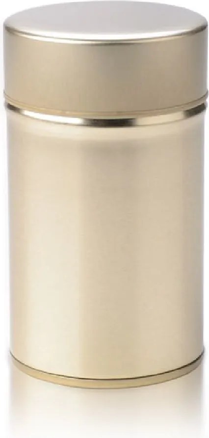 Dóza na čaj s dvojitým uzáverom - zlatá