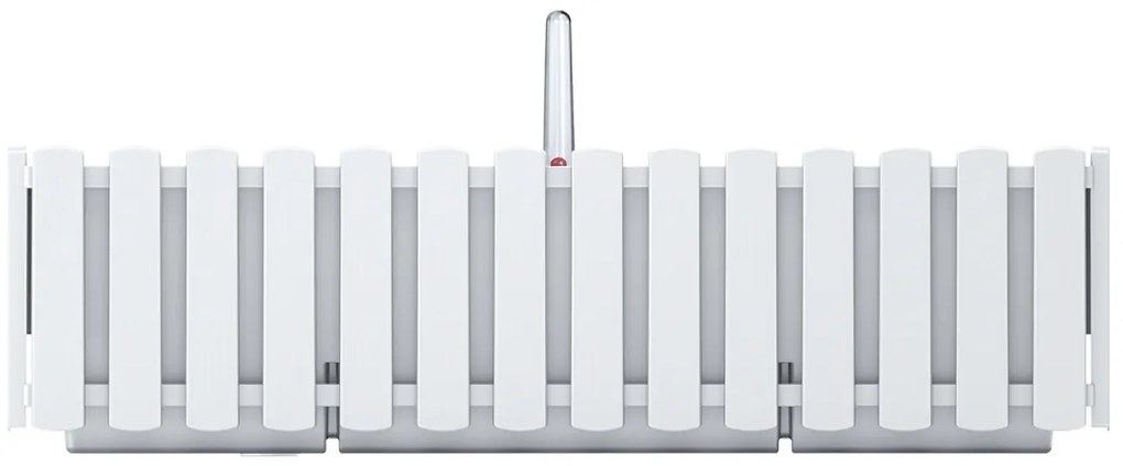Samozavlažovací plastový balkónový kvetináč DDEF600W 58 cm - biela