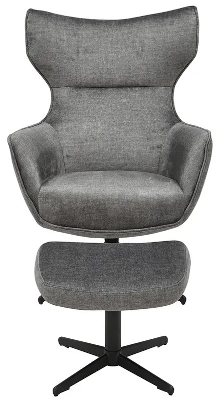 Kreslo VOGUE otočné o 360° zamatovo sivé