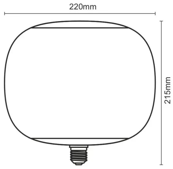 LED Žiarovka FILAMENT SMOKE T220 E27/4W/230V 1800K