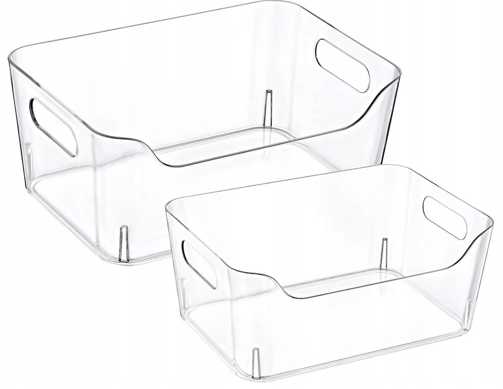 Organizér transparentný, so zníženou prednou hranou QUTTIN - 32 x 21 x 12,5 cm (7 l)