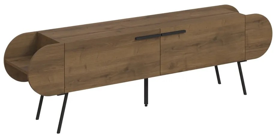 TV stolík v dekore orecha v prírodnej farbe 195x57 cm Saluso – Marckeric