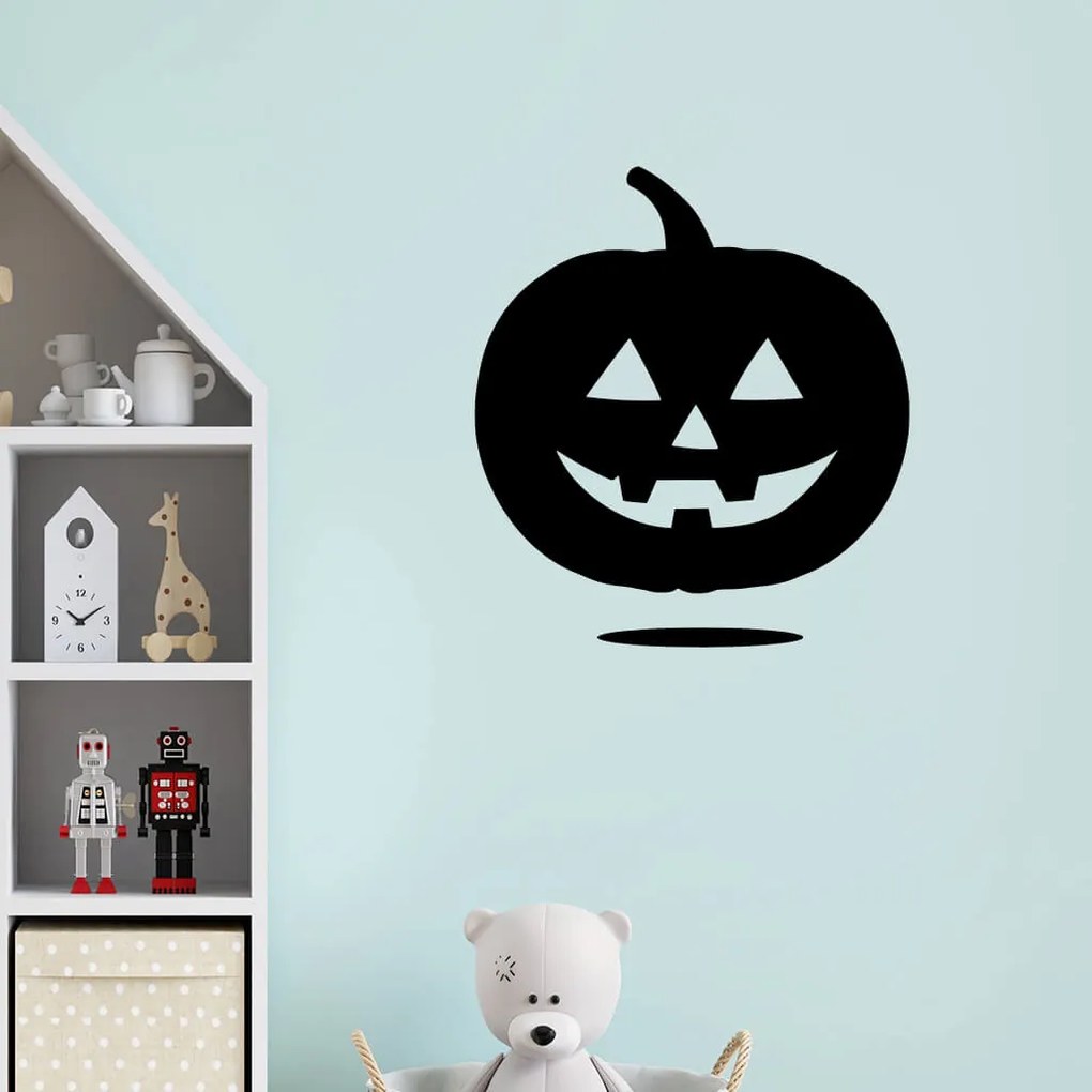 Veselá Stena Samolepka na stenu na stenu Halloweenska tekvica Farba: černá