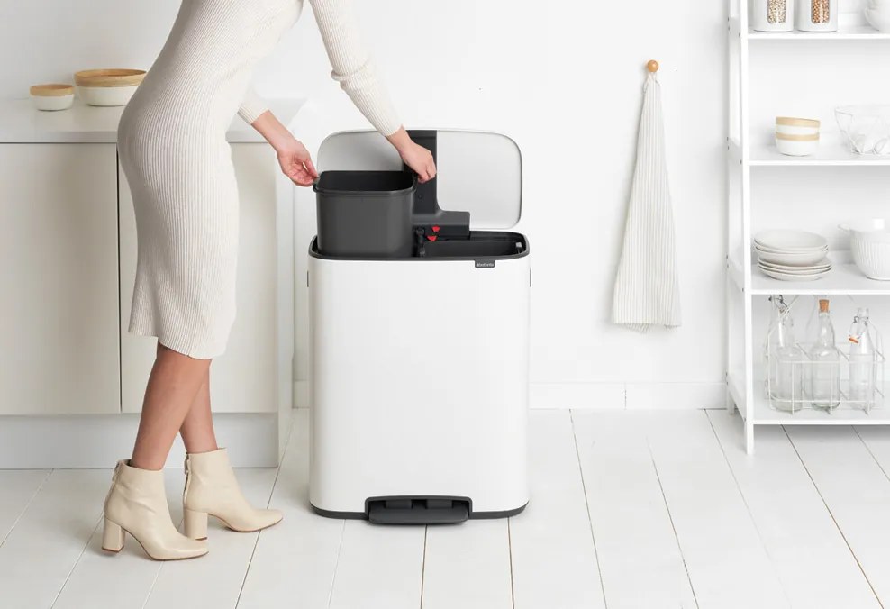 Brabantia BO pedálový kôš 2x30L biela