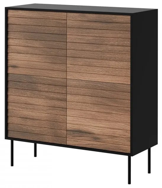 Komoda Heprano 100 4D, Farby: čierna