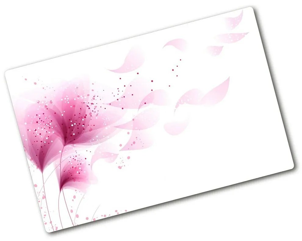 Doska na krájanie zo skla Růžový kvet pl-ko-80x52-f-59922852