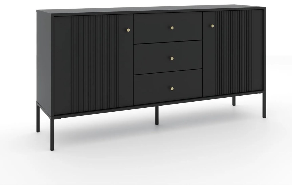 Komoda Iseo I 154,5 cm černá