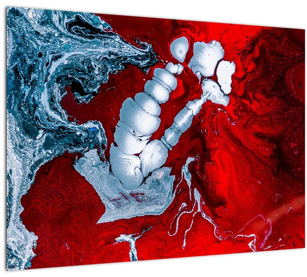 Obraz abstraktných škvŕn (70x50 cm)