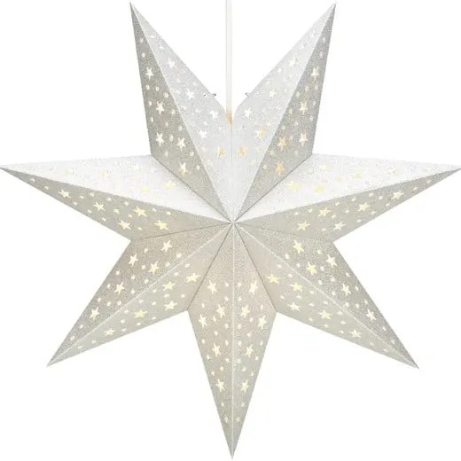 V striebornej farbe vianočná svetelná dekorácia ø 45 cm Solvalla – Markslöjd