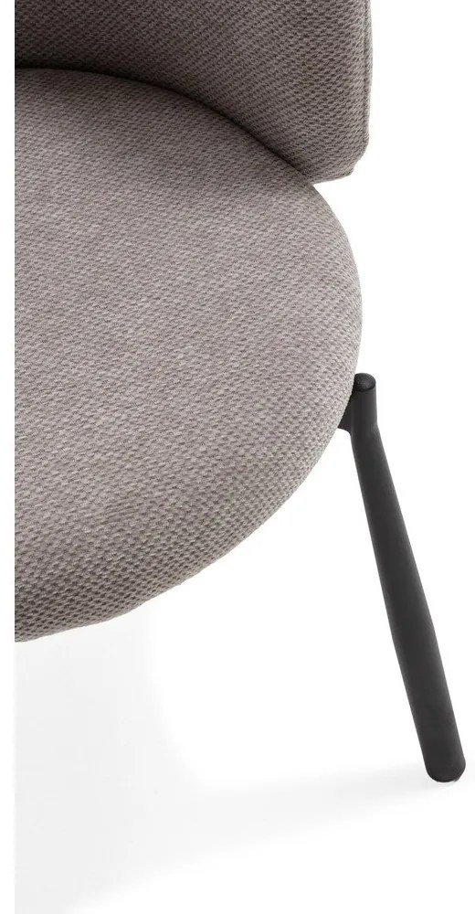 Sivé čalúnené jedálenské kreslá v súprave 2 ks Ginny – MOME