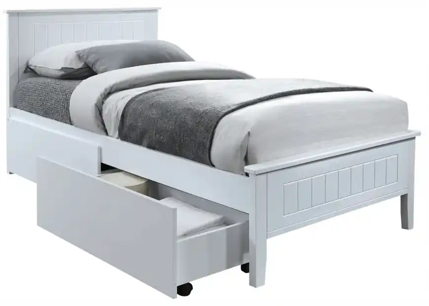 Jednolôžková posteľ 90 cm Minea (biela) (s roštom). Vlastná spoľahlivá  doprava až k Vám domov. 1016026 | BIANO