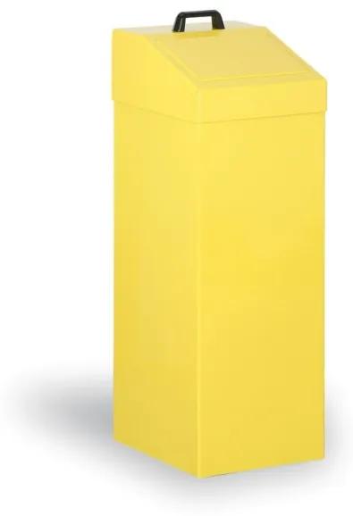 Kovona Kovový odpadkový kôš na triedený odpad, 100 l, žltý