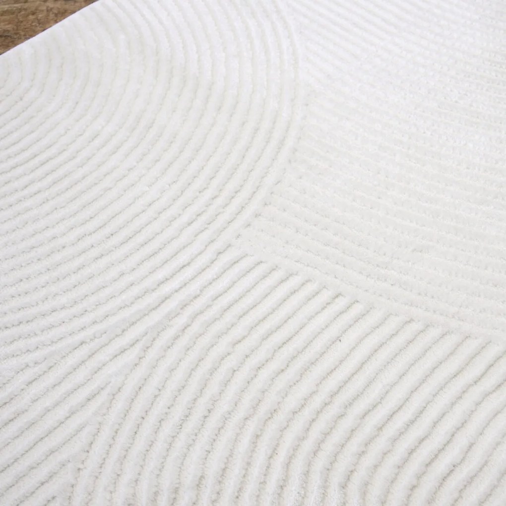 Angel Carpet, Kusový koberec Zafiro 25 Cream, 60x110, biela, kancelária