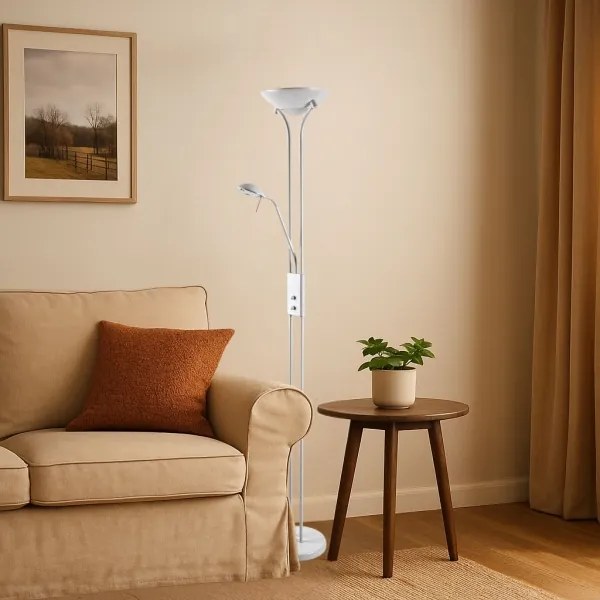 Brilagi - Stmievateľná stojacia lampa SCARLETT 1xR7s/230W/230V + 1xG9/40W biela