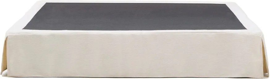 Biela čalúnená dvojlôžková posteľ bez čela 180x200 cm Jaira – Kave Home