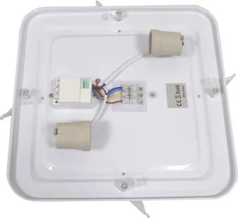 Stropné svietidlo so snímačom WILTON 2xE27/60W/230V 33x33 cm antracit