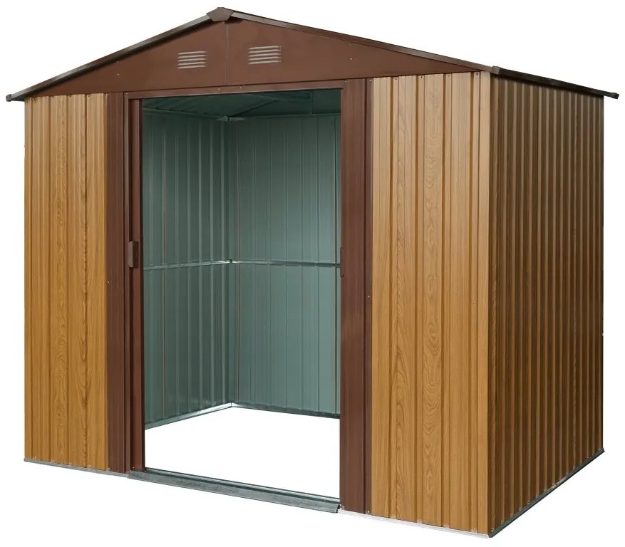 Záhradný domček BestBerg ZDB-4D / 4,1 m² / 236 x 174 x 206 cm / červené drevo / hnedá