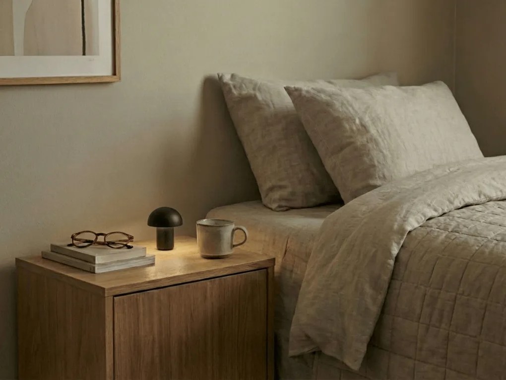 LED stolná lampa FUNGHI 11,2 cm, čierna