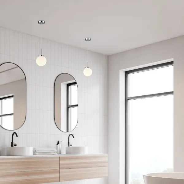 Rabalux 75007 - Kúpeľňový luster na lanku TOGO 1xE14/40W/230V lesklý chróm