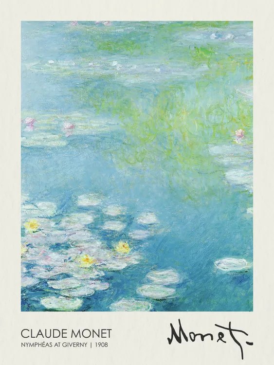 Obrazová reprodukcia Nymphéas at Giverny (1908), Claude Monet