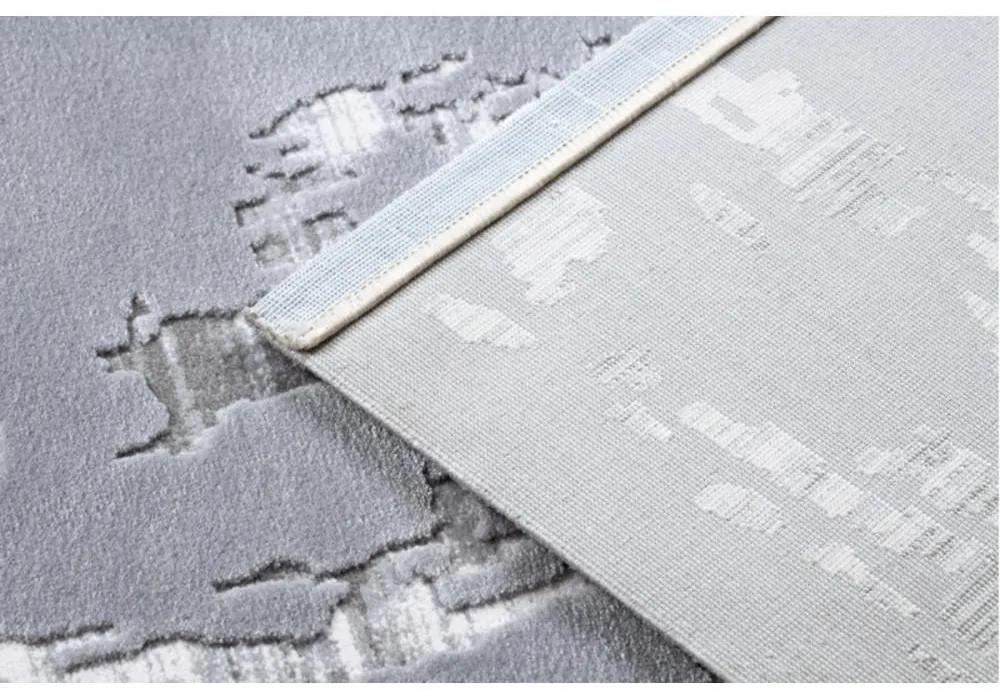 Luxusný kusový koberec akryl Glory šedý 80x300cm