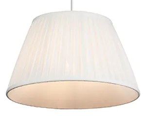 Retro závesné svietidlo biele 35 cm - Plisse