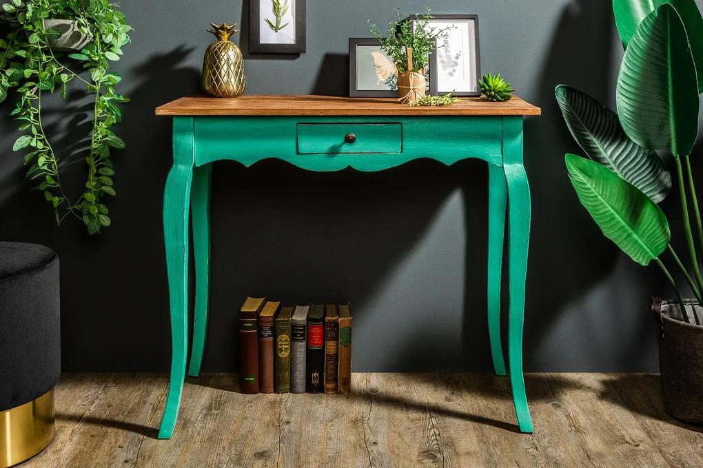 Bighome - Písací stôl ERNEST 80 cm - zelená