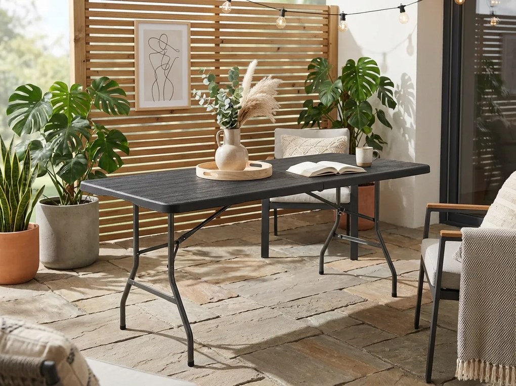 Cateringový stôl CATERON 70x180 cm, hnedý