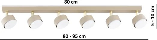 BRILAGI - LED Bodové svietidlo MONO 6xGX53/30W/230V béžová/zlatá