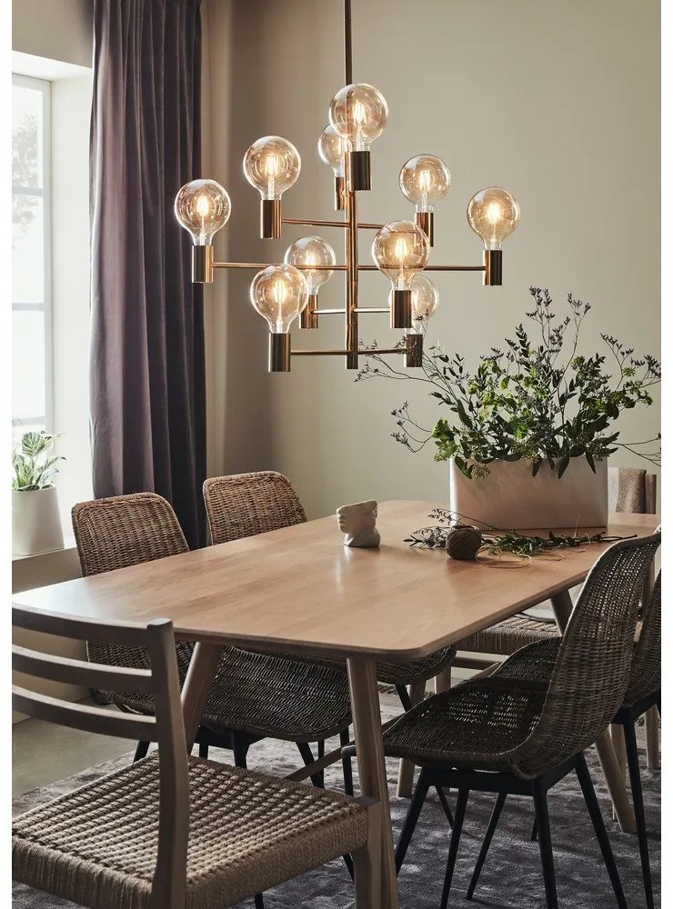 Závesné svietidlo v zlatej farbe Markslöjd Paris 10L