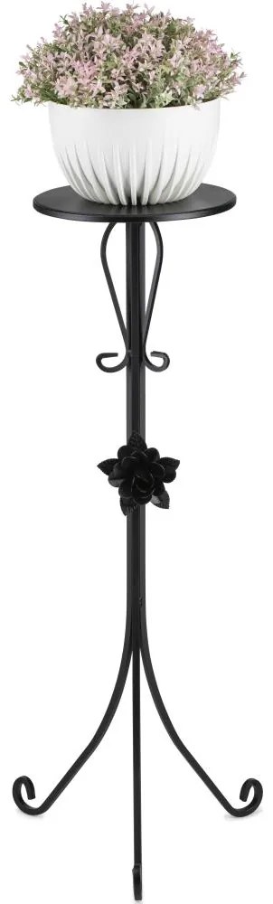 HowHomely Stojan na kvety 95x39 cm čierna 10-1681-95-czarny